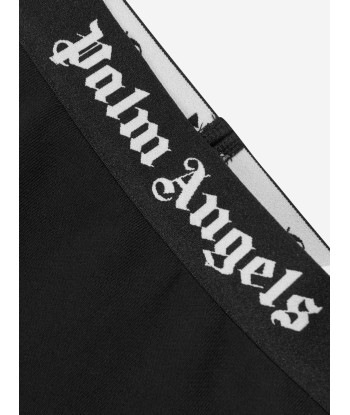 Palm Angels Girls Waistband Logo Sweat Skirt in Black sur le site 