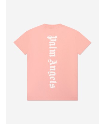 Palm Angels Girls Classic Logo T-Shirt Dress in Pink Dans la société mordern