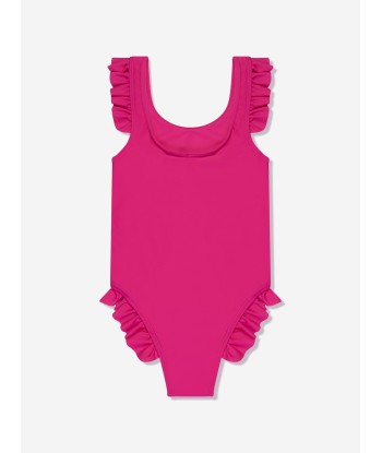 Palm Angels Girls Curved Logo Swimsuit in Pink 2 - 3 jours ouvrés.