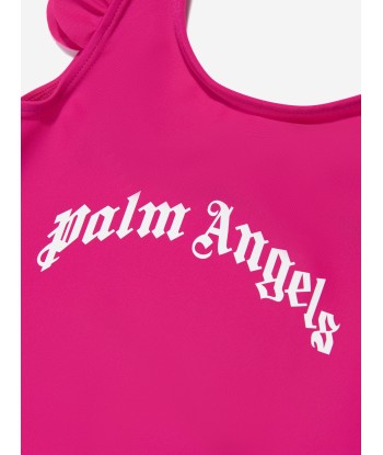 Palm Angels Girls Curved Logo Swimsuit in Pink 2 - 3 jours ouvrés.