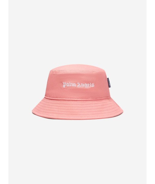 Palm Angels Girls Logo Bucket Hat in Pink de pas cher