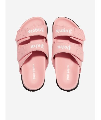 Palm Angels Girls Logo Sandals in Pink est présent 