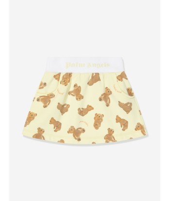 Palm Angels Baby Girls AOP PA Bears Mini Skirt in Yellow Toutes les collections ici