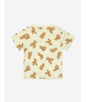 Palm Angels Baby AOP PA Bears T-Shirt in Yellow pour bénéficier 