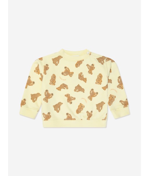 Palm Angels Baby AOP PA Bears Sweatshirt in Yellow chez Cornerstreet bien 