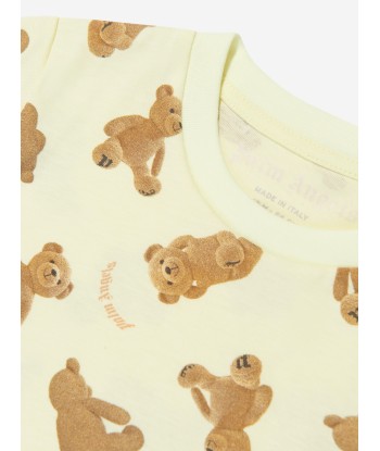 Palm Angels Baby AOP PA Bears T-Shirt in Yellow pour bénéficier 