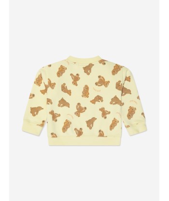 Palm Angels Baby AOP PA Bears Sweatshirt in Yellow chez Cornerstreet bien 