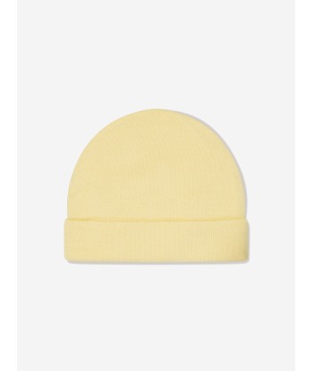 Palm Angels Baby Logo PA Bear Knit Beanie in Yellow 50-70% off 