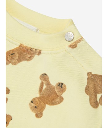 Palm Angels Baby AOP PA Bears Sweatshirt in Yellow chez Cornerstreet bien 