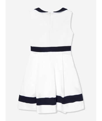 Patachou Girls Sleeveless Bow Dress in White l'évolution des habitudes 