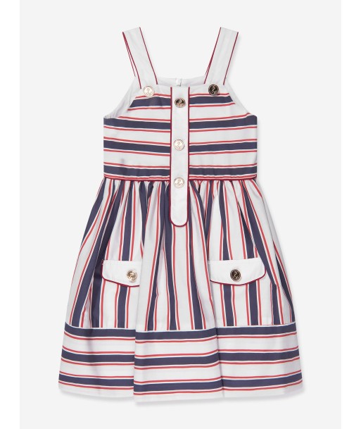 Patachou Girls Striped Sleeveless Dress in Navy solde