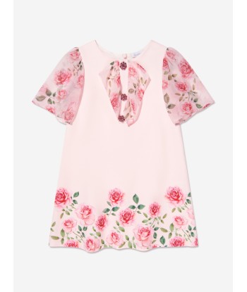 Patachou Girls Rosebud Dress in Pink de pas cher