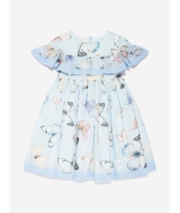 Patachou Girls Butterfly Dress in Blue commande en ligne