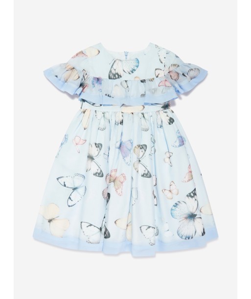 Patachou Girls Butterfly Dress in Blue commande en ligne