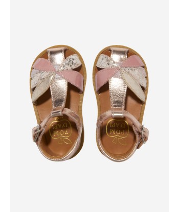 Pom D'Api Girls Leather Poppy Oto Sandals in Pink pas cheres