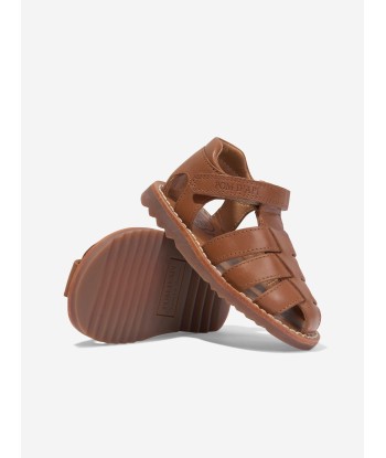 Pom D'Api Kids Leather Waff Papy Sandals in Camel sélection de produits