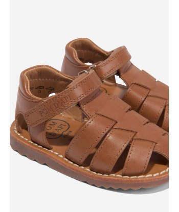 Pom D'Api Kids Leather Waff Papy Sandals in Camel sélection de produits