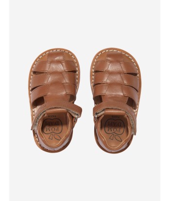 Pom D'Api Kids Leather Waff Papy Sandals in Camel sélection de produits