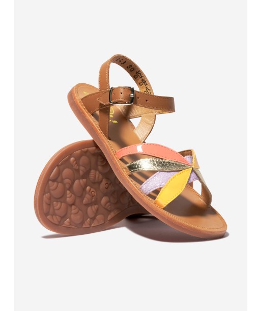 Pom D'Api Girls Leather Plagette Oto Sandals in Camel 2 - 3 jours ouvrés.