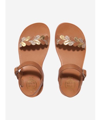 Pom D'Api Girls Leather Plagette Ferns Sandals in Camel Toutes les collections ici