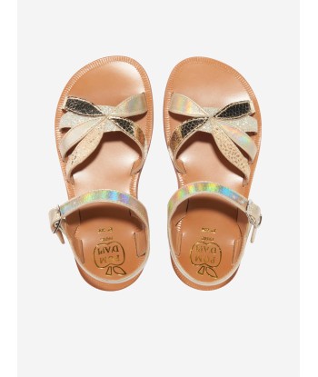 Pom D'Api Girls Leather Plagette Oto Sandals in Gold 50% de réduction en Octobre 2024