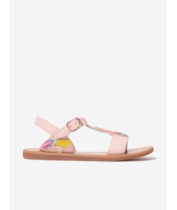 Pom D'Api Girls Leather Plagette Butterfly Sandals in Pink Comparez plus de prix