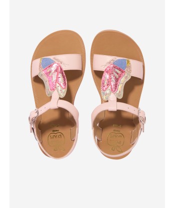 Pom D'Api Girls Leather Plagette Butterfly Sandals in Pink Comparez plus de prix