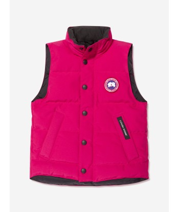 Canada Goose Girls Down Padded Vanier Vest in Pink pas cheres