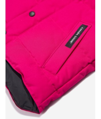 Canada Goose Girls Down Padded Vanier Vest in Pink pas cheres