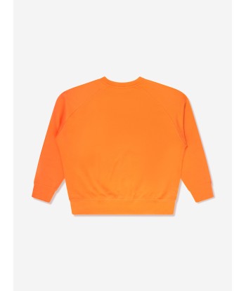 Calvin Klein Boys Raised Embroidered Sweatshirt in Orange suggérées chez