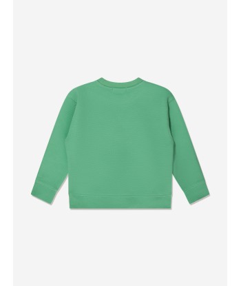 Calvin Klein Boys Interlock Pique Sweatshirt in Green d'Europe débarque