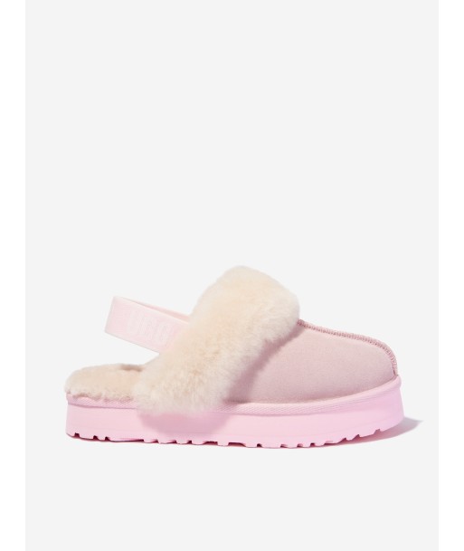 UGG Girls Suede Funkette Slippers in Pink livraison et retour toujours gratuits