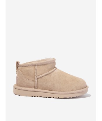 UGG Girls Classic Ultra Mini Boots in Beige le des métaux précieux