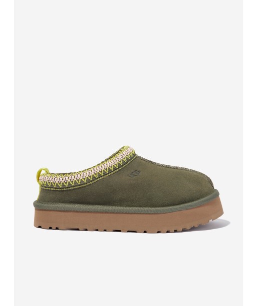 UGG Girls Suede Tazz Slippers in Green Pour