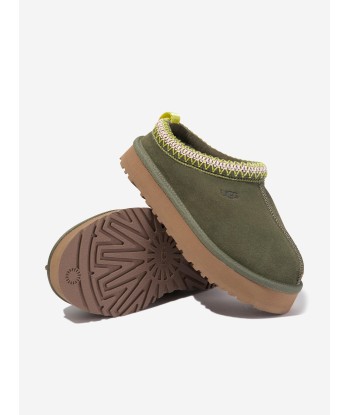 UGG Girls Suede Tazz Slippers in Green Pour