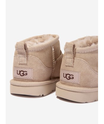 UGG Girls Classic Ultra Mini Boots in Beige le des métaux précieux