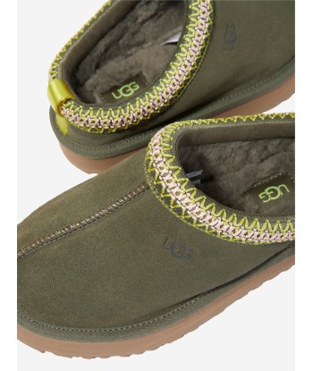 UGG Girls Suede Tazz Slippers in Green Pour