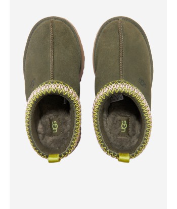 UGG Girls Suede Tazz Slippers in Green Pour