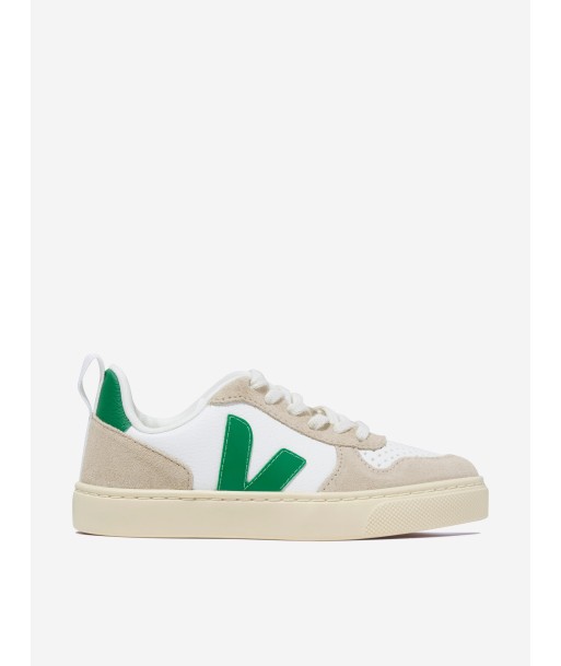 Veja Kids Small V-10 Lace Up Trainers in White en ligne des produits 