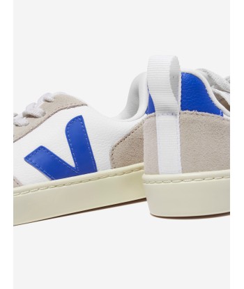 Veja Boys Small V-10 Lace Up Trainers in White acheter