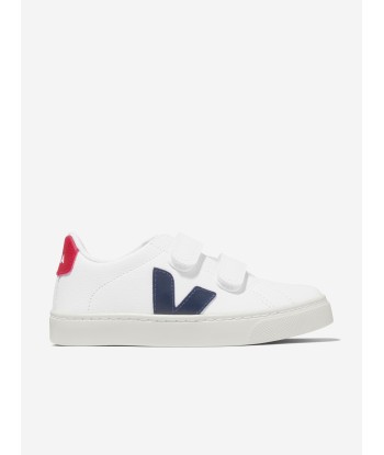 Veja Kids Small Esplar Velcro Trainers in White en ligne des produits 