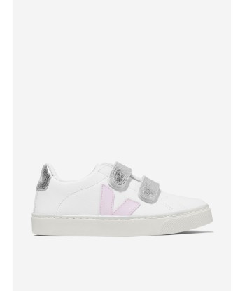 Veja Girls ChromeFree Leather Esplar Trainers in White JUSQU'A -70%! 