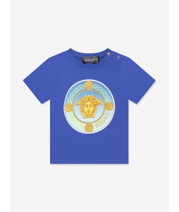 Versace Baby Boys Medusa Logo T-Shirt in Blue Comparez plus de prix