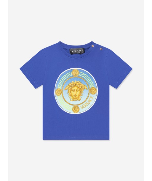 Versace Baby Boys Medusa Logo T-Shirt in Blue Comparez plus de prix