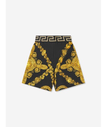 Versace Boys Maschera Baroque Shorts in Black de la marque