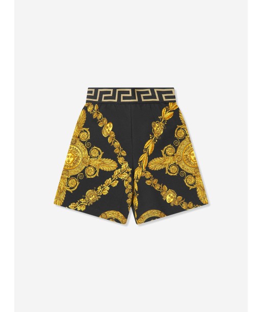 Versace Boys Maschera Baroque Shorts in Black de la marque