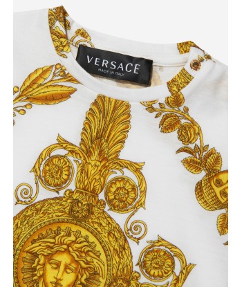 Versace Baby Maschera Baroque T-Shirt in White Economisez 