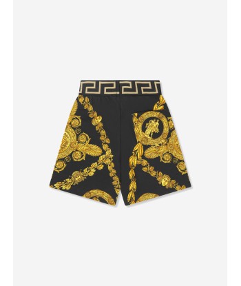 Versace Boys Maschera Baroque Shorts in Black de la marque