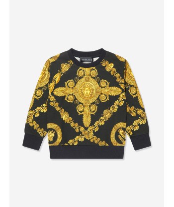 Versace Kids Heritage Print Sweatshirt in Black l'évolution des habitudes 