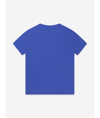 Versace Boys Maschere Logo T-Shirt in Blue Comparez et commandez 